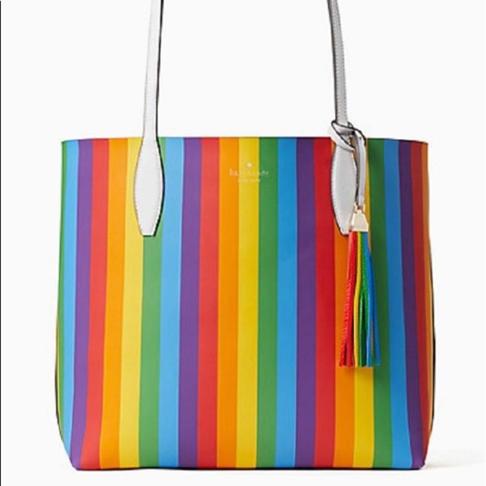 HP! KATE SPADE🌈RAINBOW TOTE! Plus free wristlet!